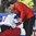 COLOGNE, GERMANY - MAY 20: Russia's Sergei Andronov #11 receives treatment from team doctor Yegor Kozlov after being checked during semifinal round action at the 2017 IIHF Ice Hockey World Championship. (Photo by Matt Zambonin/HHOF-IIHF Images)

